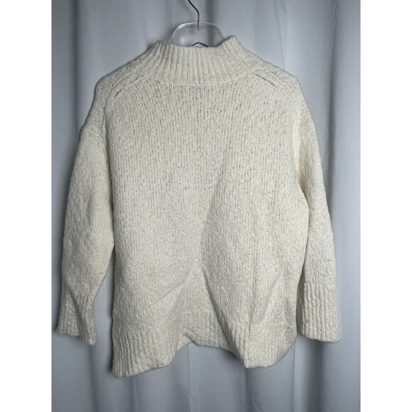 VINCE Wool Blend Nubby Turtleneck Sweater In Cream Sz Lg New - Picture 5 of 7